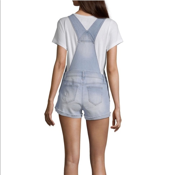 New Womens Sleeveless Shortalls Overalls - Picture 3 of 12
